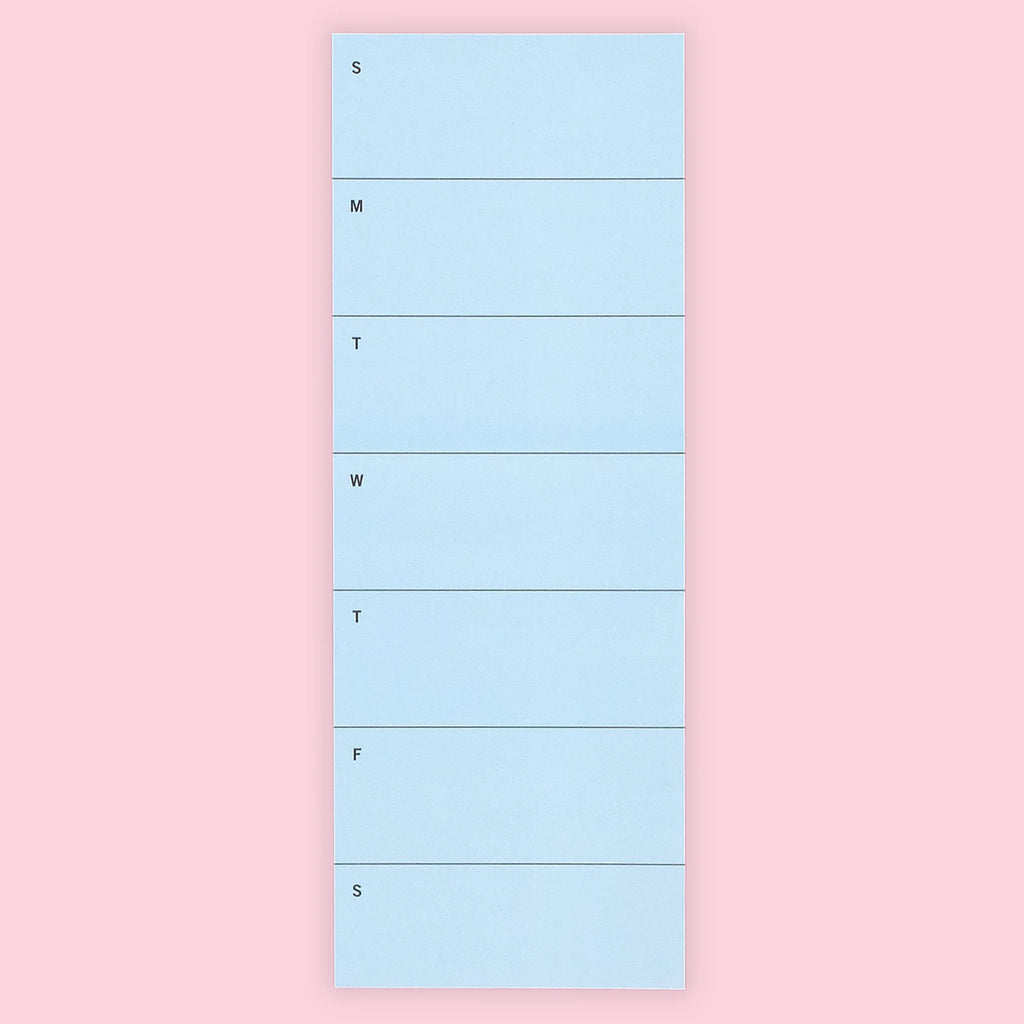Weekly Sticky Note Pad for Flexible Planning, Featuring a Repositionable Long Edge and Weekly View