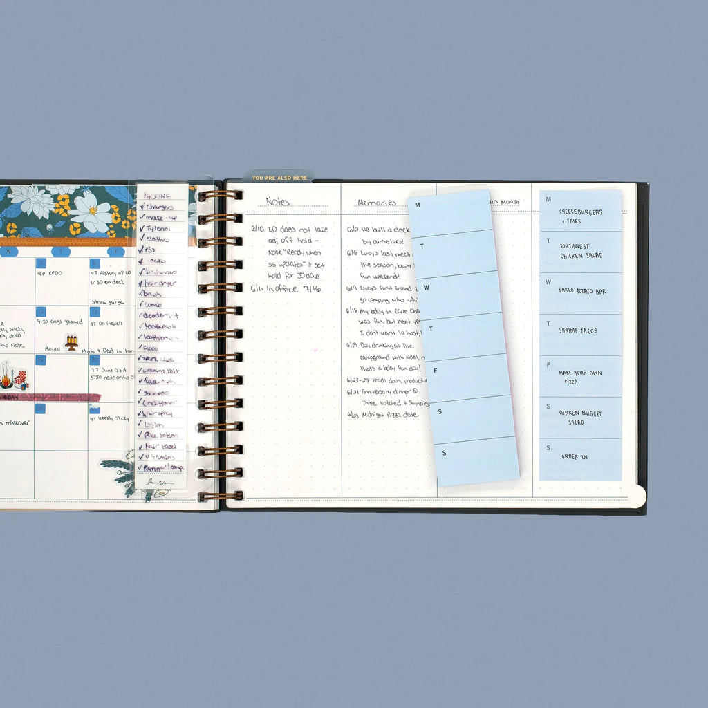 Weekly Sticky Note Pad for Flexible Planning, Featuring a Repositionable Long Edge and Weekly View