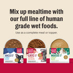 Wet Cat Food Gravy with Minced Cage-Free Turkey in Bone Broth, Human Grade Recipe, 12 Cans in 2.8 or 5.5 oz