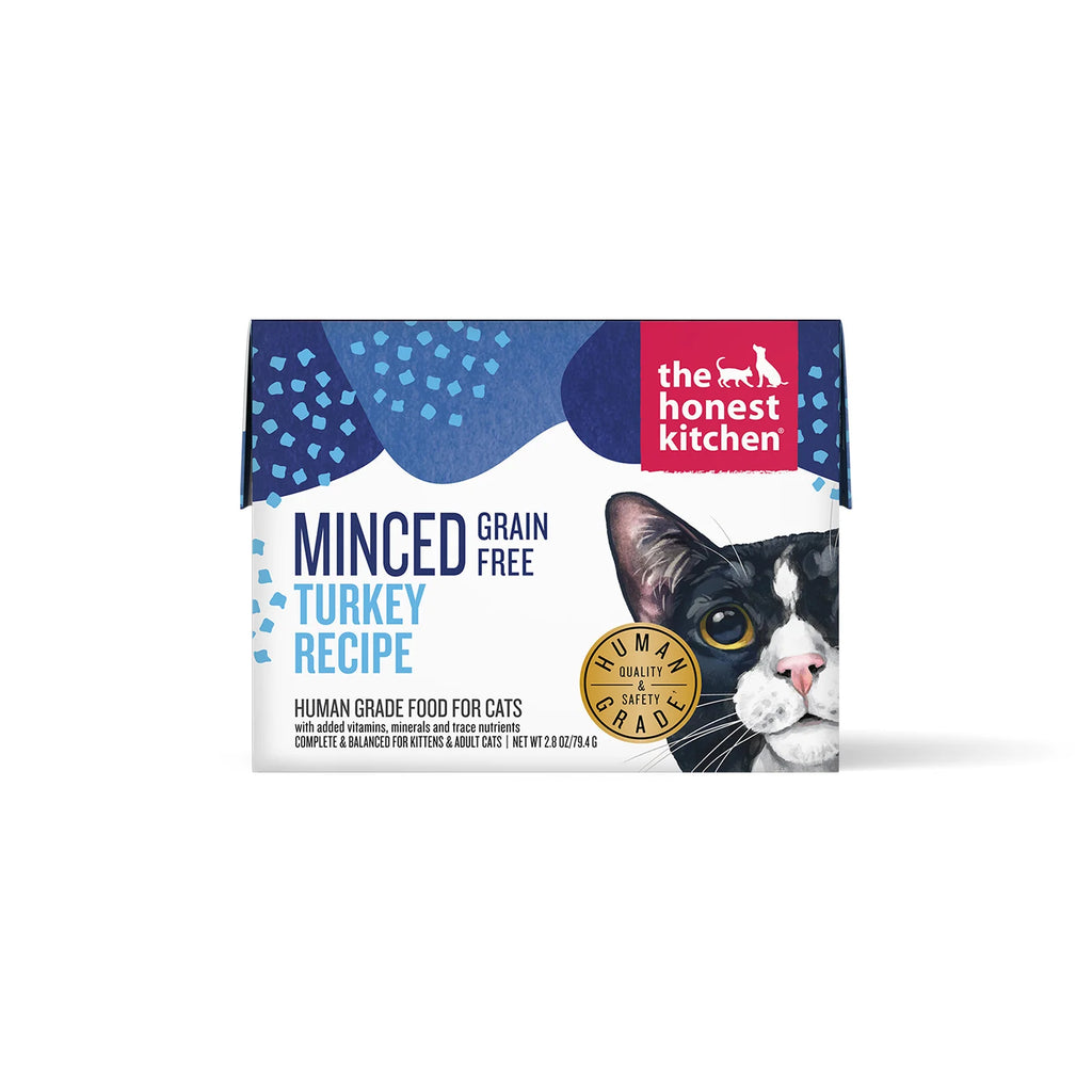 Wet Cat Food Gravy with Minced Cage-Free Turkey in Bone Broth, Human Grade Recipe, 12 Cans in 2.8 or 5.5 oz