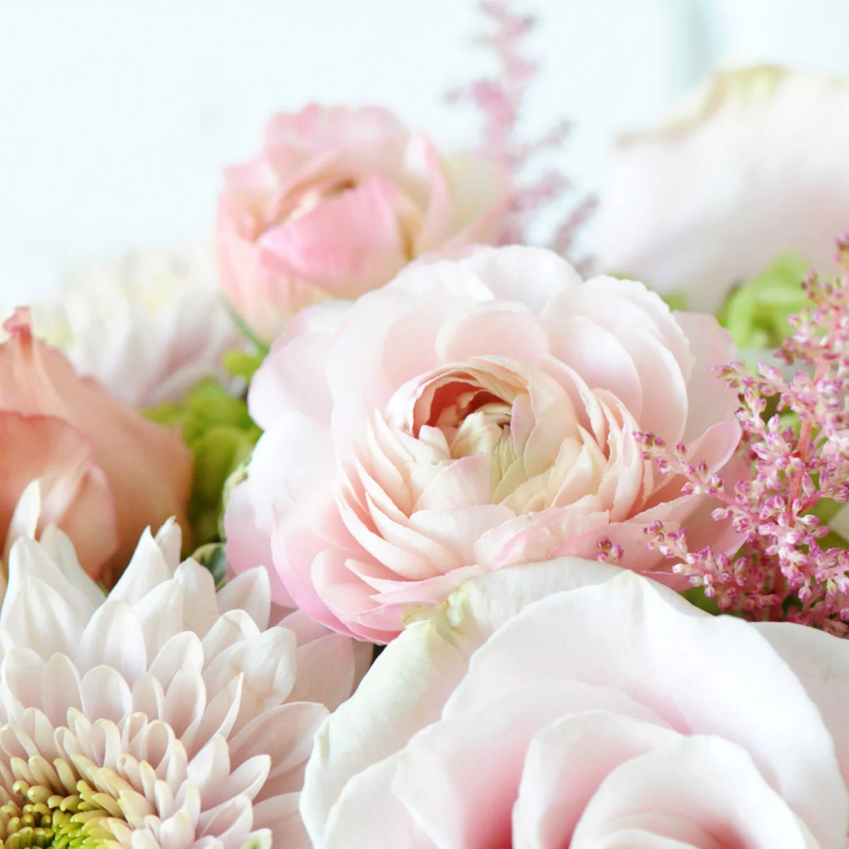 Whimsical Flower Arrangement in Cottage Garden Style