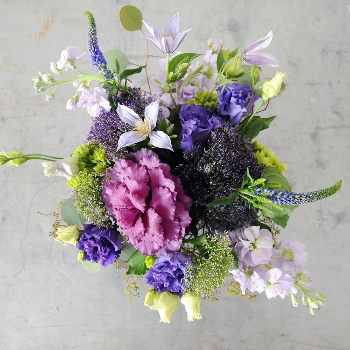 Whimsical Flower Arrangement in Cottage Garden Style