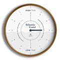 White and Navy Tide Clock Wall Decor for Coastal Living Rooms and Ocean-Inspired Home Styling