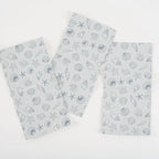 White Beach-Themed Foil Sheets, 5 x 11 Inches, 500-Sheet Box with Soft Shell and Starfish Details