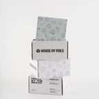 White Beach-Themed Foil Sheets, 5 x 11 Inches, 500-Sheet Box with Soft Shell and Starfish Details