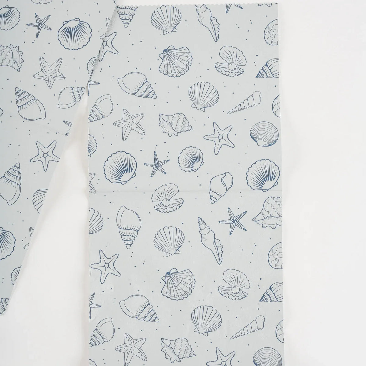 White Beach-Themed Foil Sheets, 5 x 11 Inches, 500-Sheet Box with Soft Shell and Starfish Details