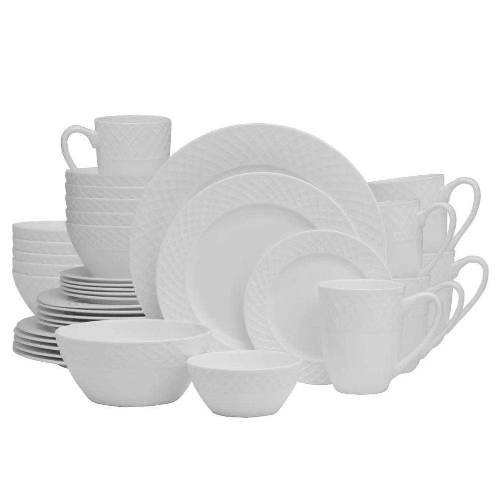 White Bone China Dinnerware Set