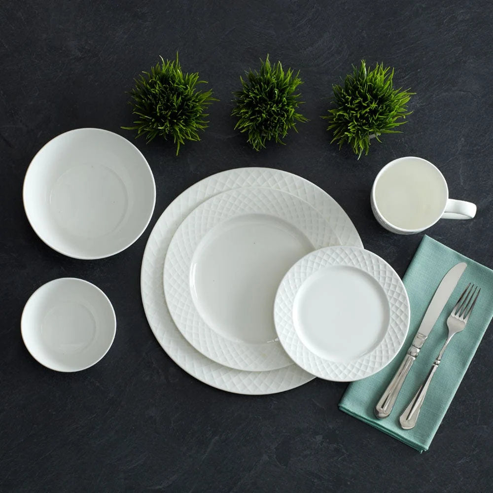 White Bone China Dinnerware Set