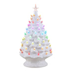 White Ceramic Christmas Tree, 24 Inches Tall, with 17 Solid Colors and 25 Preprogrammed Light Shows
