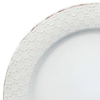 White Dinner Plates, Set of Four 11-Inch Stoneware Plates in the