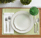 White Dinner Plates, Set of Four 11-Inch Stoneware Plates in the