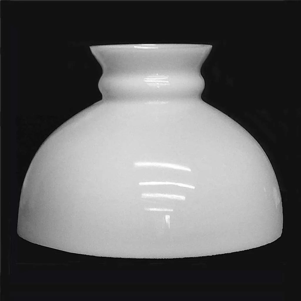 White Glass Student Lamp Shade, 10-Inch Fitter for Classic Task and Ambient Lighting · Glass Lamp Shade
