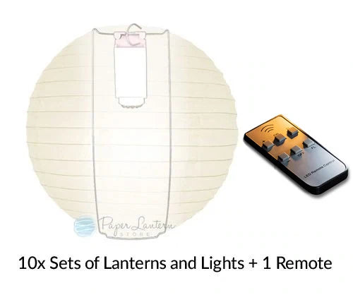 White Paper Lantern Party Pack of 10