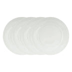 White Porcelain Dinner Plates, Set of 4