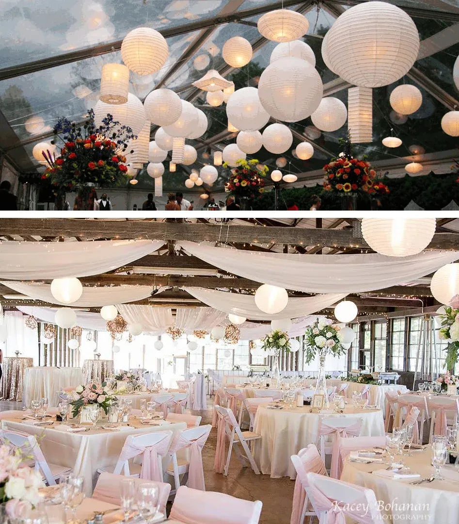 White Round Paper Lantern