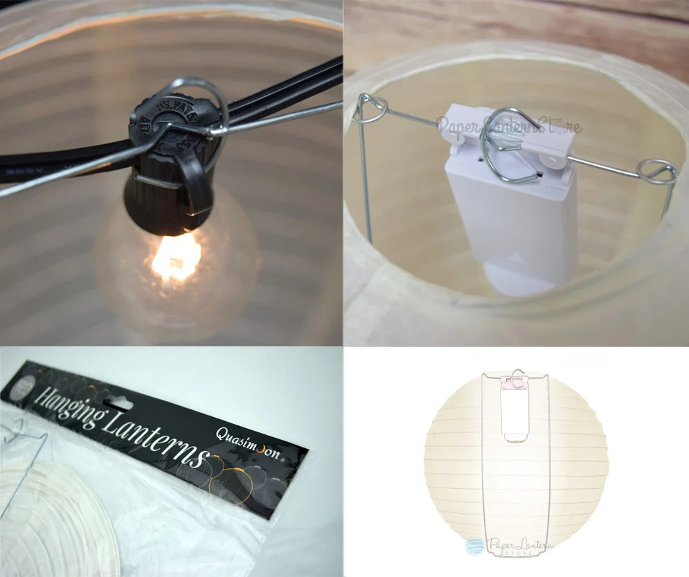 White Round Paper Lantern