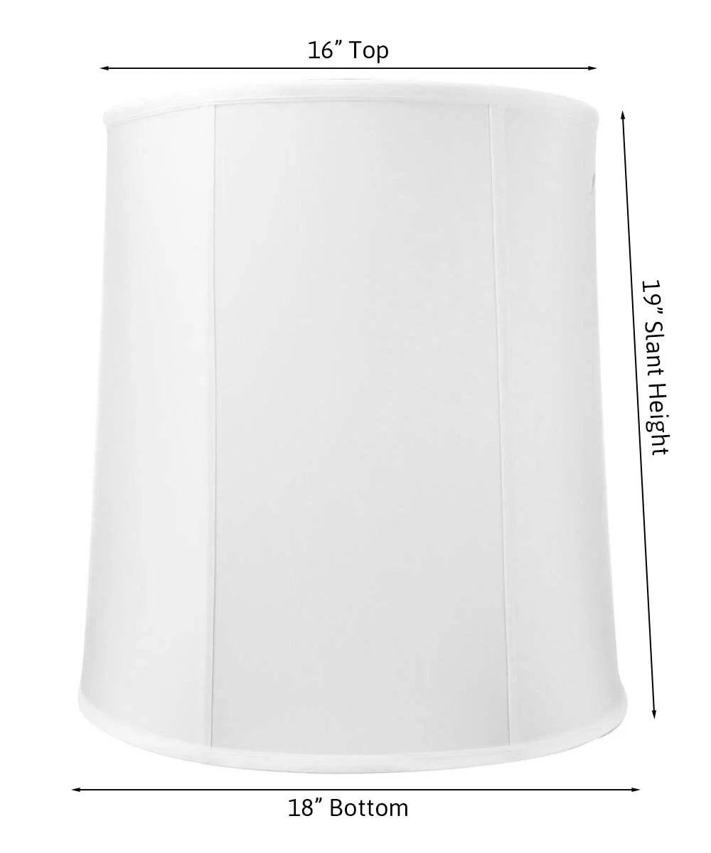 White Shantung Tall Drum Lampshade