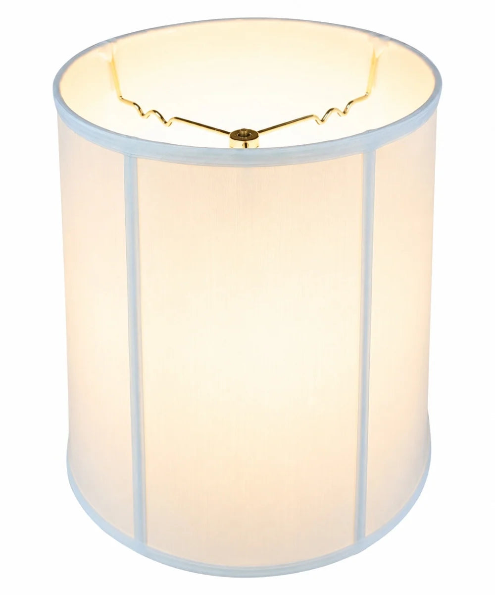 White Shantung Tall Drum Lampshade