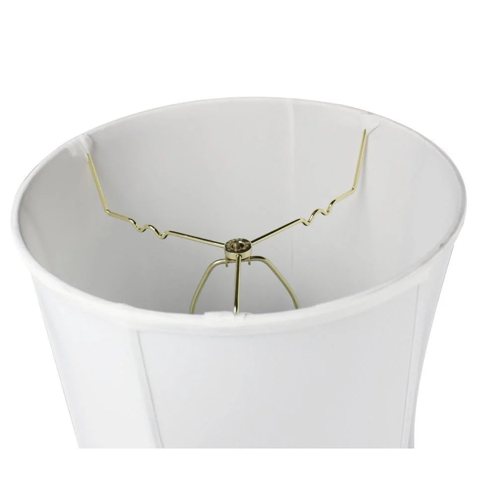 White Shantung Tall Drum Lampshade
