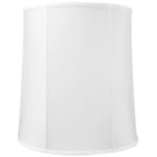 White Shantung Tall Drum Lampshade