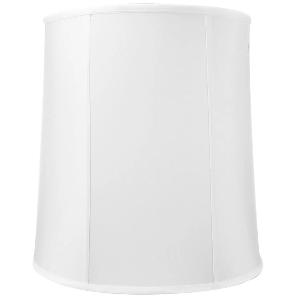 White Shantung Tall Drum Lampshade