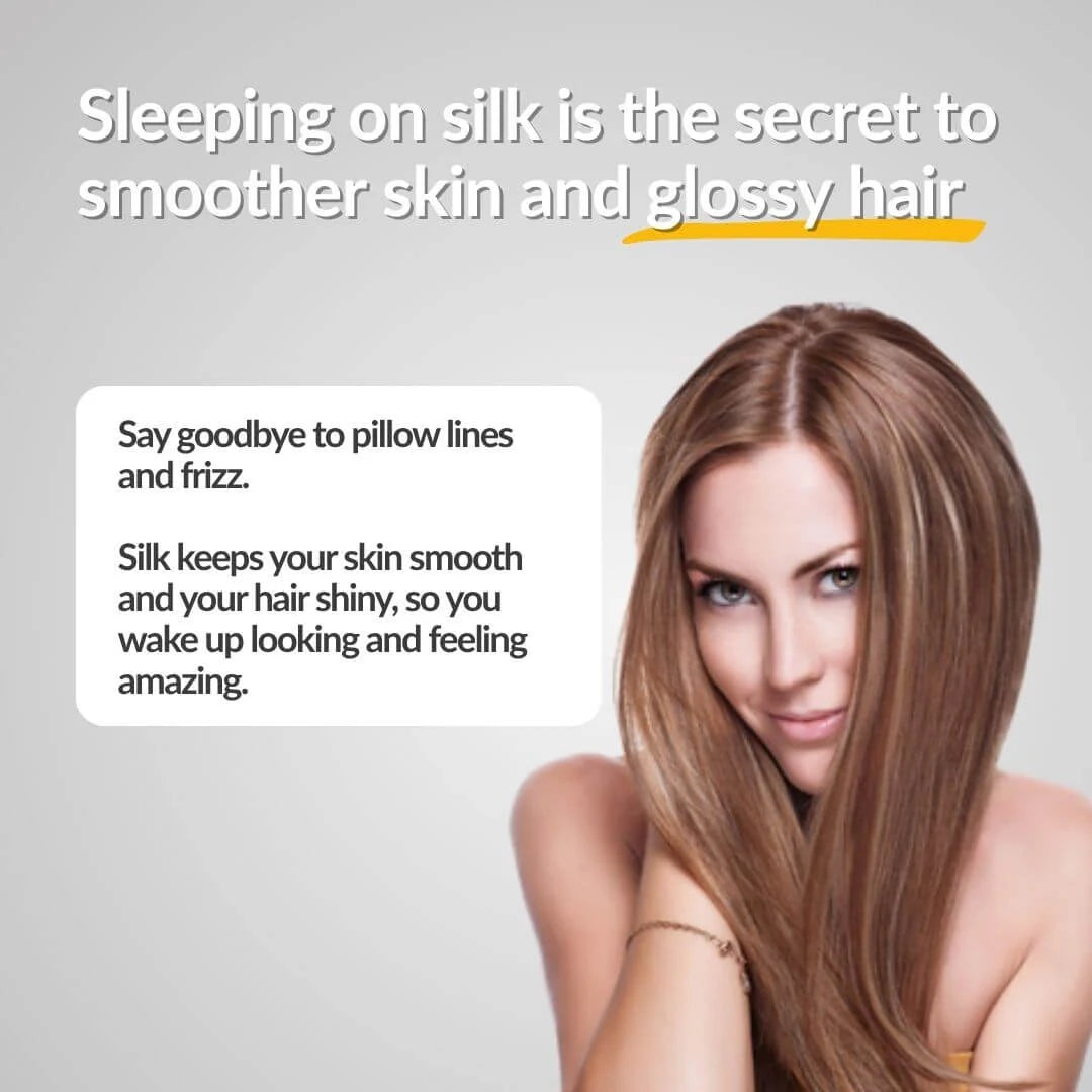 White Silk Pillowcase in 22 Momme Mulberry Silk