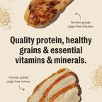 Whole Grain Turkey and Chicken Dry Dog Food Clusters, Minimally Processed for Simple Meal Serving