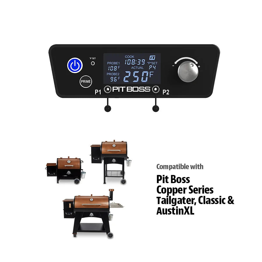 Wi-Fi and Bluetooth Grill Controller Board with Dual Meat Probe Ports for Compatible Pellet Grills