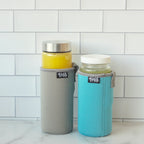 Wide Mouth Glass Water Bottles in a 16 oz Four-Pack
