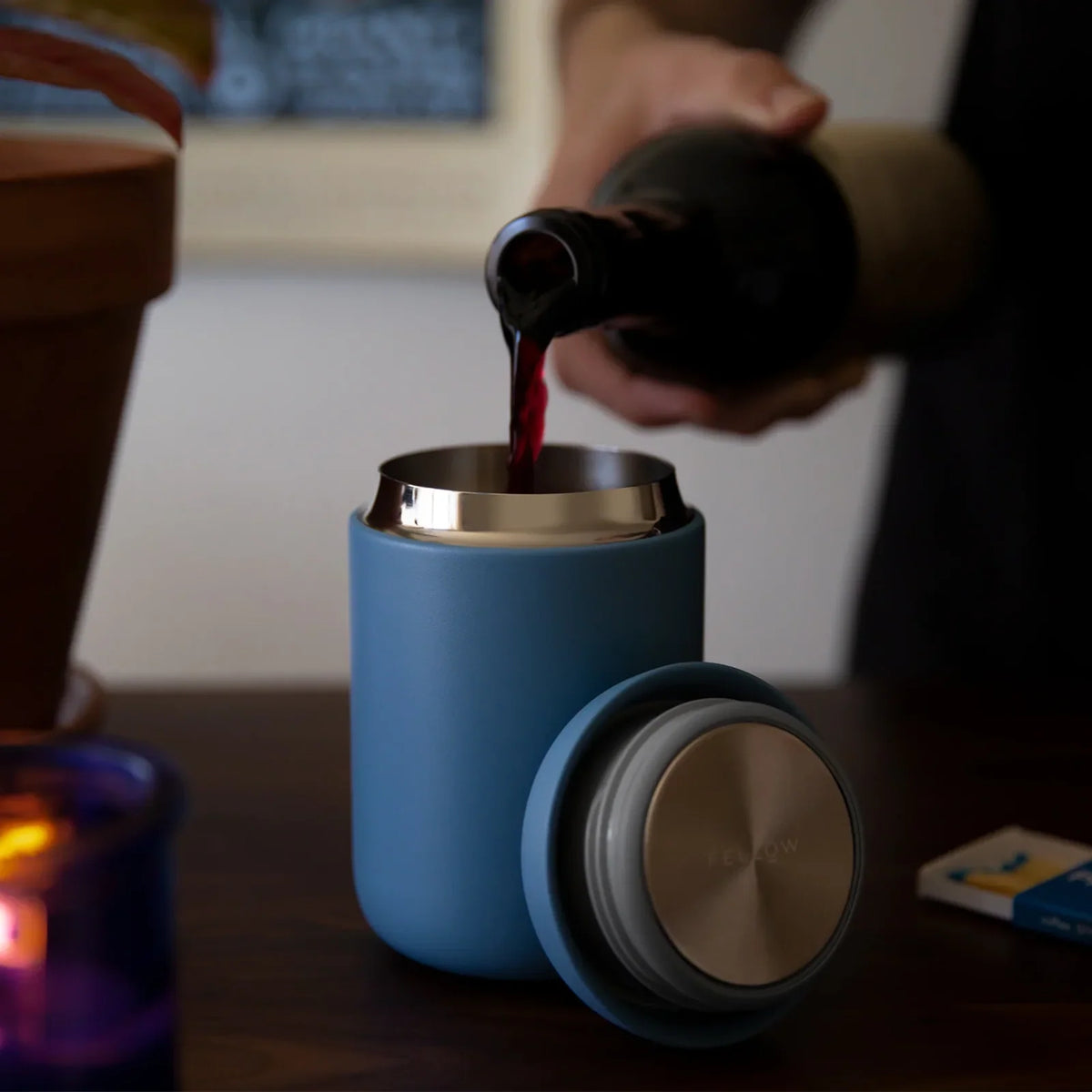 Wide Mouth Travel Coffee Mug with a Ceramic Interior for Comfortable Sipping at Your Desk or Studio