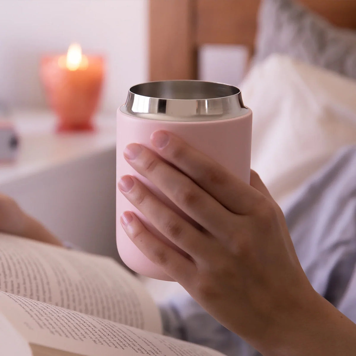Wide Mouth Travel Coffee Mug with a Ceramic Interior for Comfortable Sipping at Your Desk or Studio