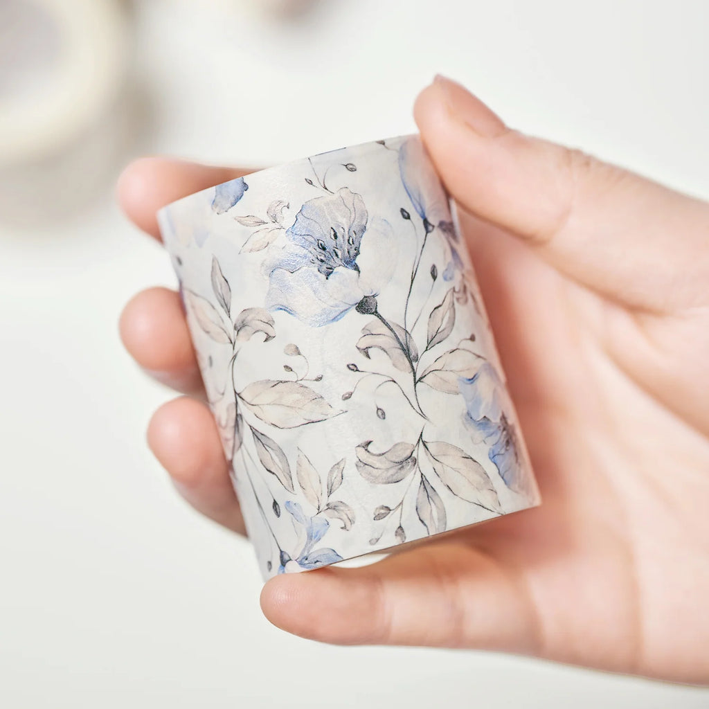Wide Washi Tape in Azalea Bloom Floral Design, 60 mm x 5 m
