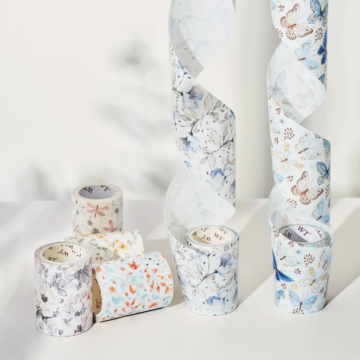 Wide Washi Tape in Azalea Bloom Floral Design, 60 mm x 5 m