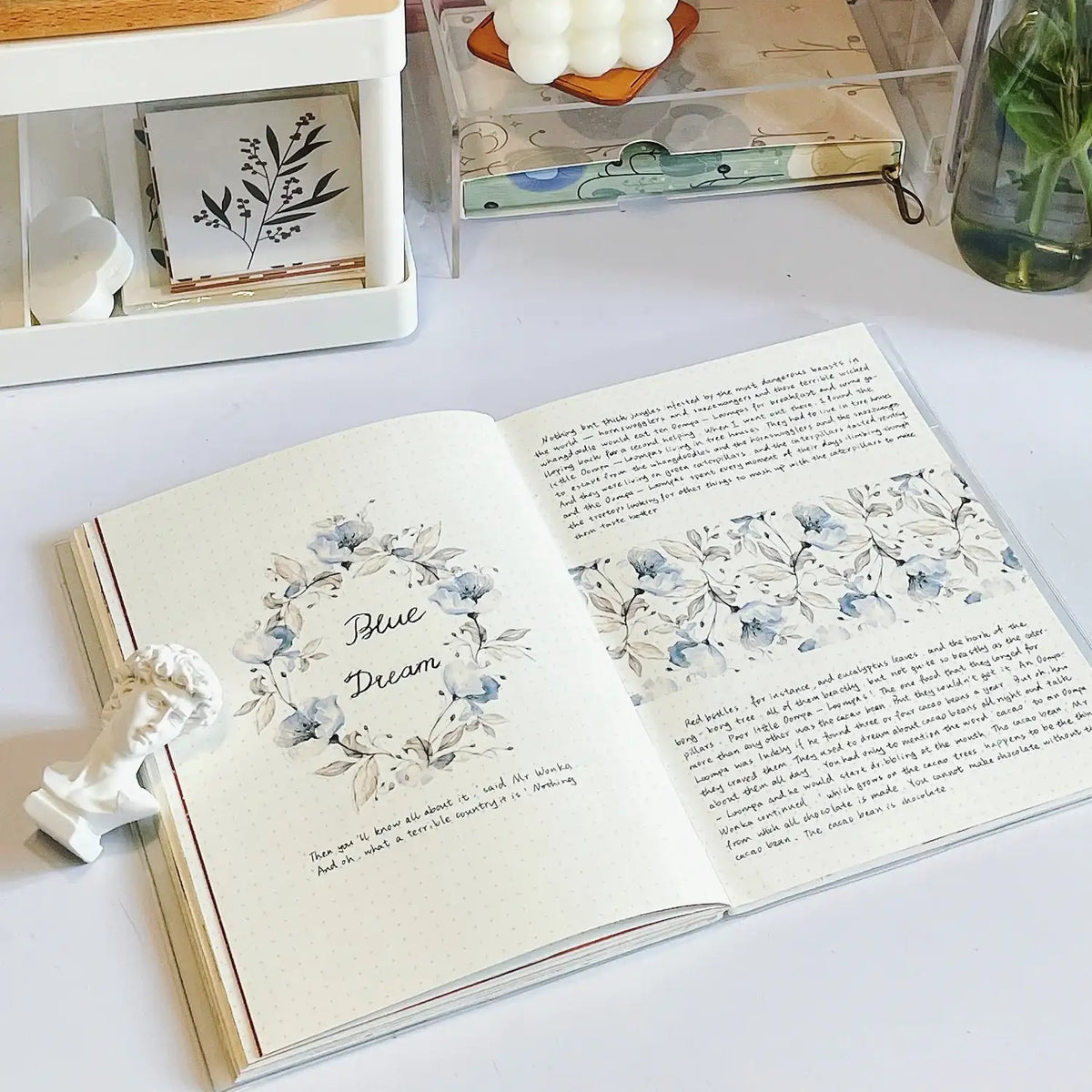 Wide Washi Tape in Azalea Bloom Floral Design, 60 mm x 5 m