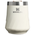 Wine Tumbler in Textured Stainless Steel, 11 oz,, Cream Gloss