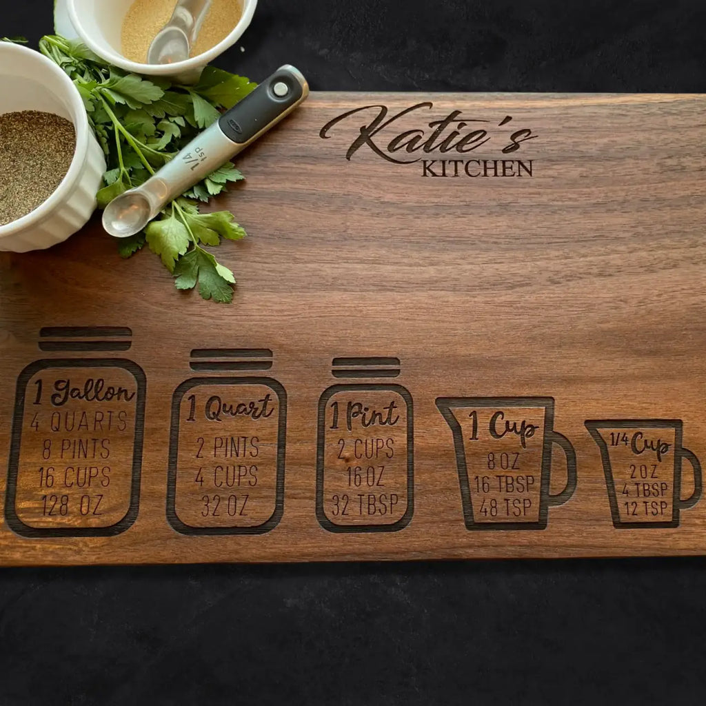 Wood Cutting Board for Kitchen, Solid Hardwood Chopping Board with Optional Juice Groove and Custom Engraving