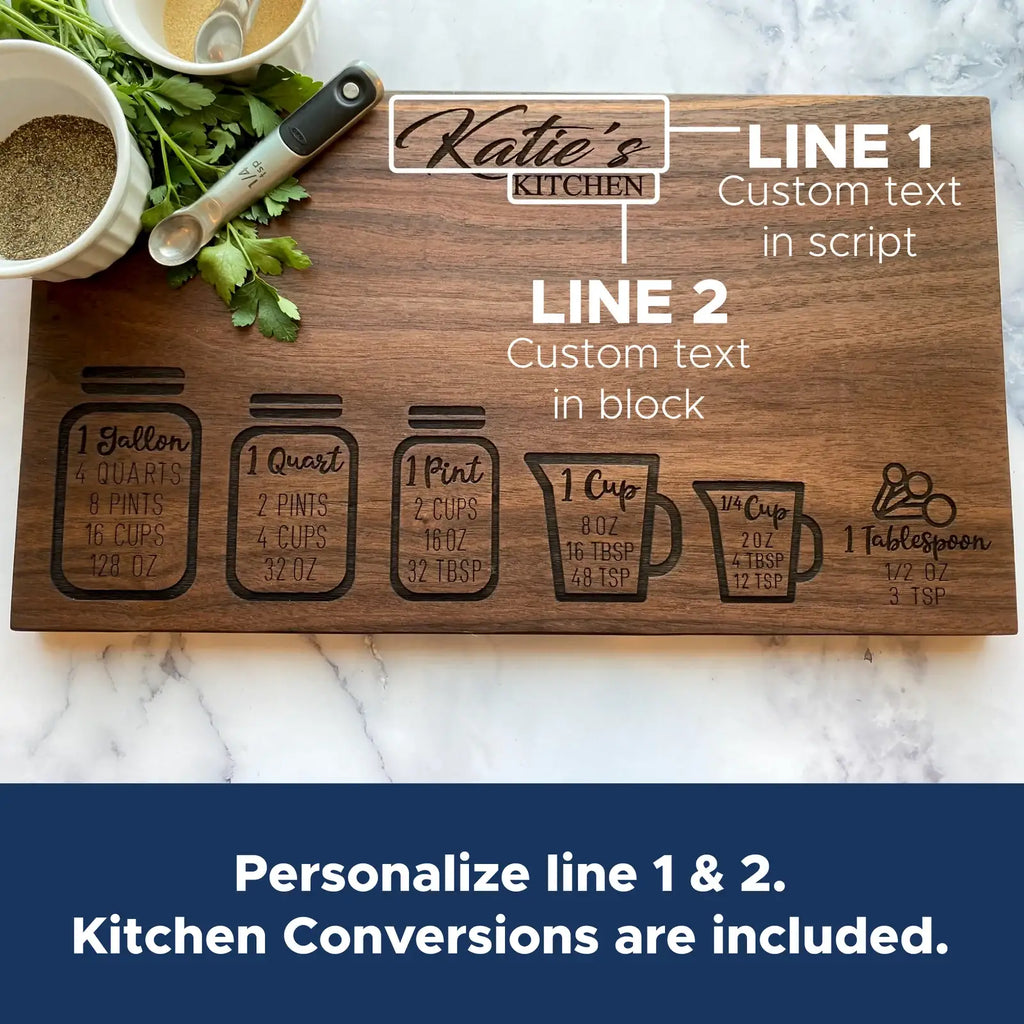 Wood Cutting Board for Kitchen, Solid Hardwood Chopping Board with Optional Juice Groove and Custom Engraving