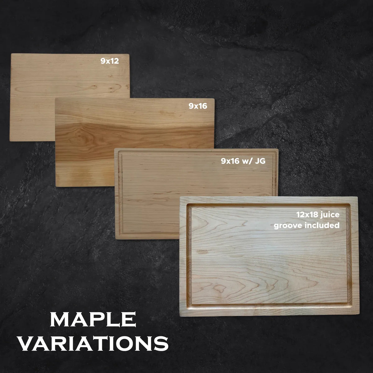 Wood Cutting Board for Kitchen, Solid Hardwood Chopping Board with Optional Juice Groove and Custom Engraving
