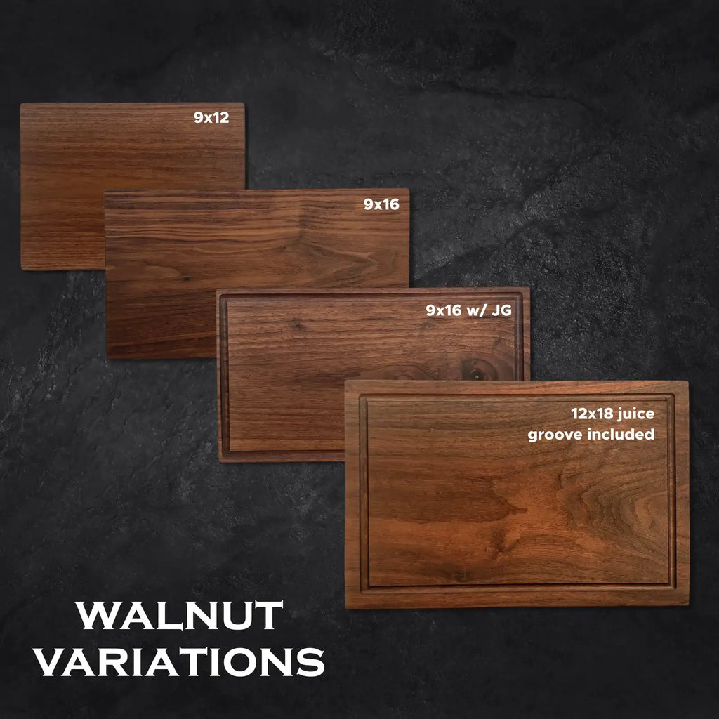 Wood Cutting Board for Kitchen, Solid Hardwood Chopping Board with Optional Juice Groove and Custom Engraving