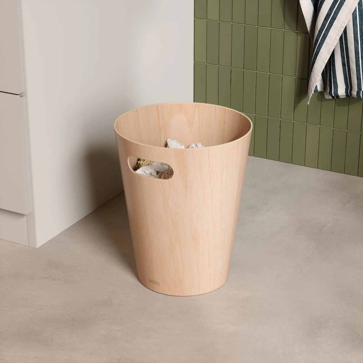 Wood Trash Can
