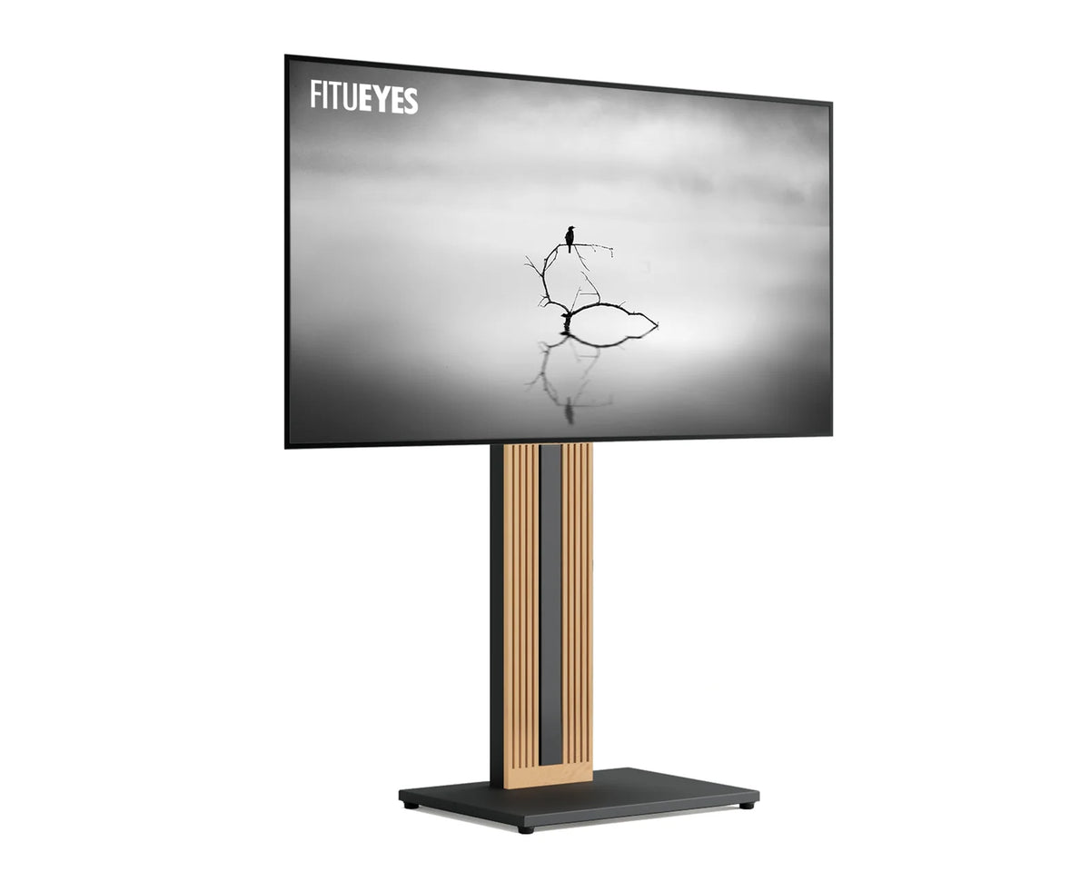 Wood TV Stand, Black-Without