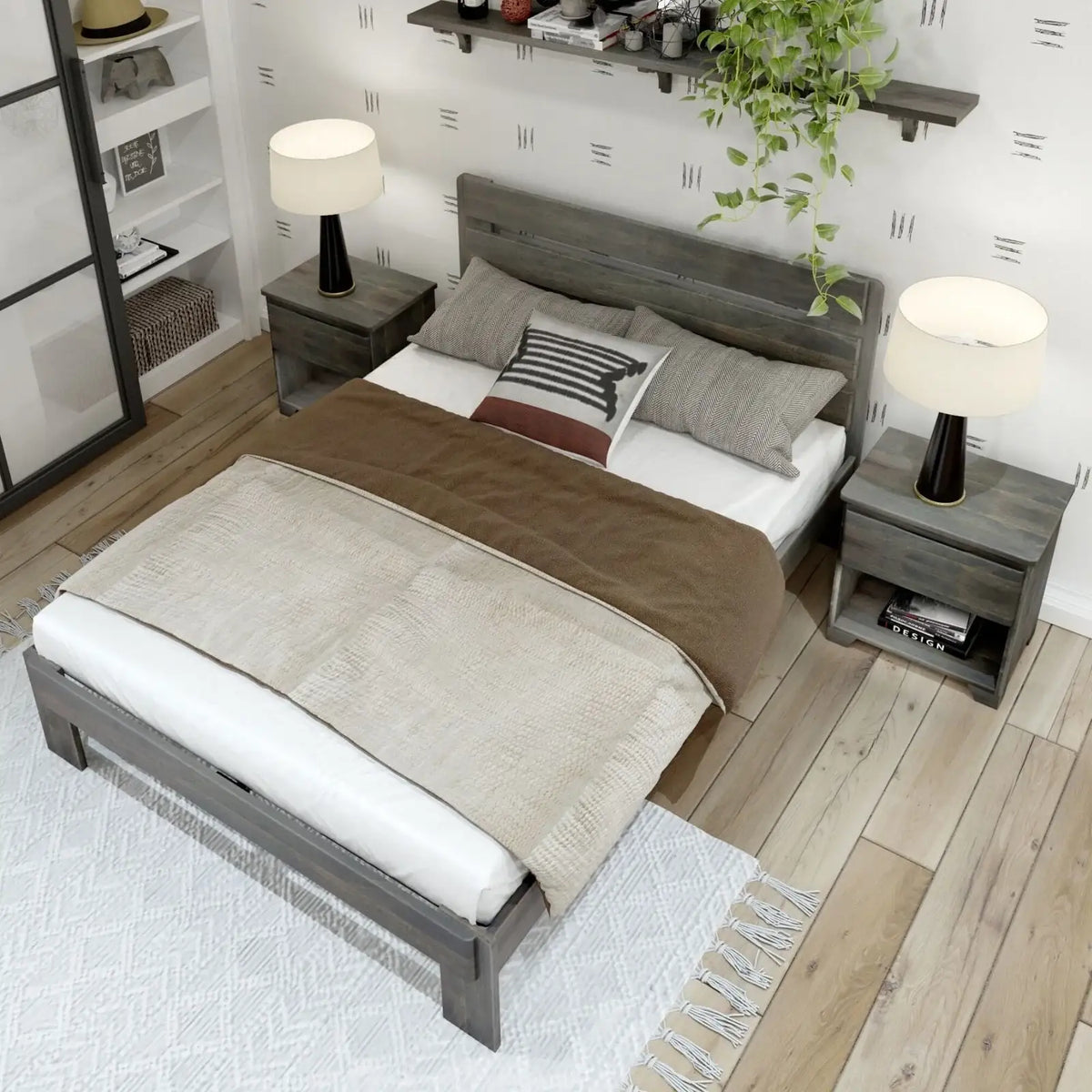 Wooden Bed Frame Queen Size