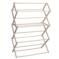 Wooden Clothes Drying Rack with 37 Feet of Drying Space and a Collapsible Frame for Compact Storage