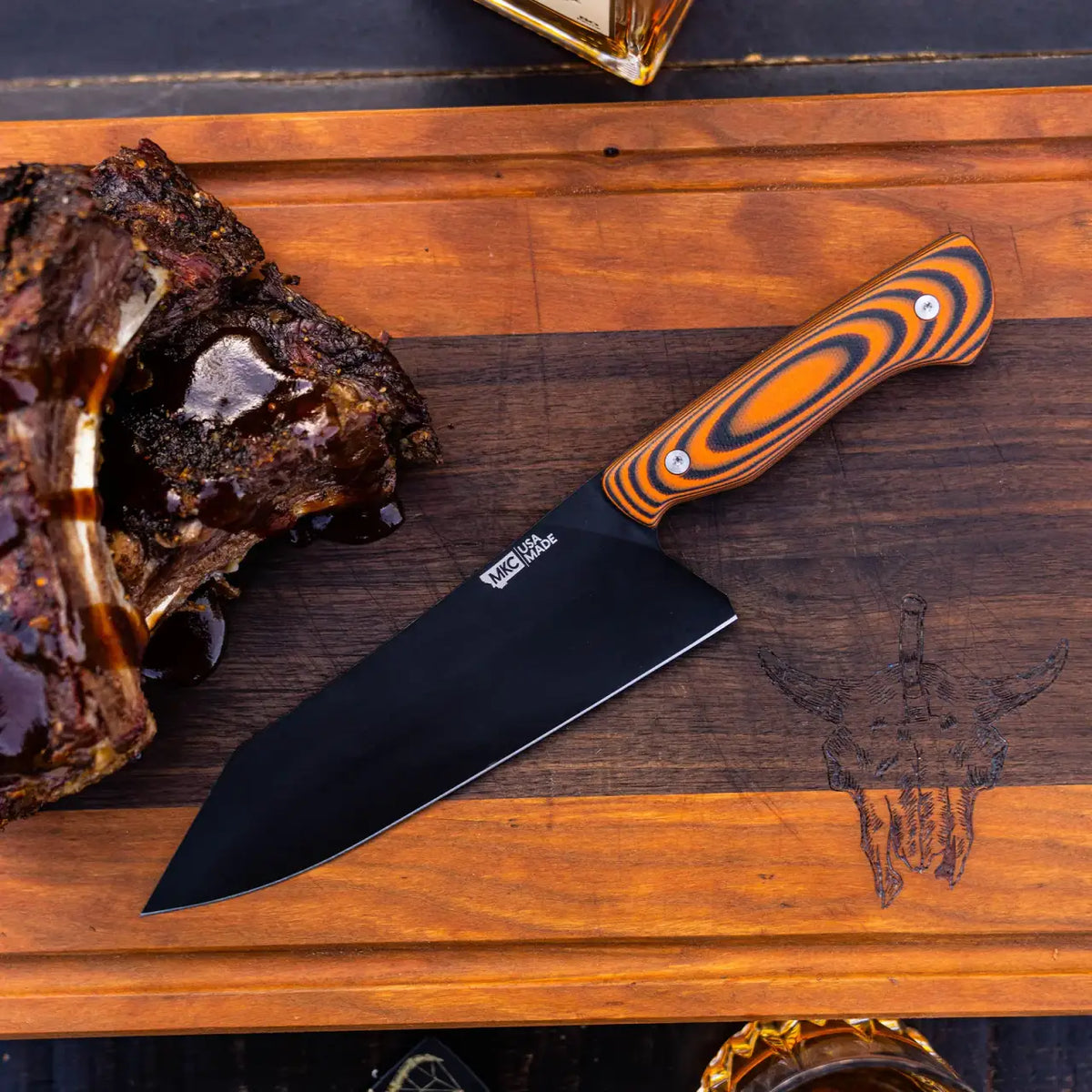 Wooden Cutting Board in a Dark Wood Finish