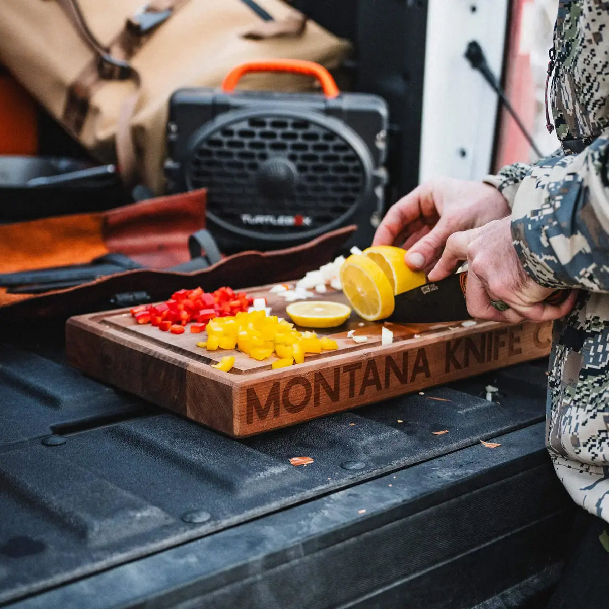 Wooden Cutting Board in a Dark Wood Finish
