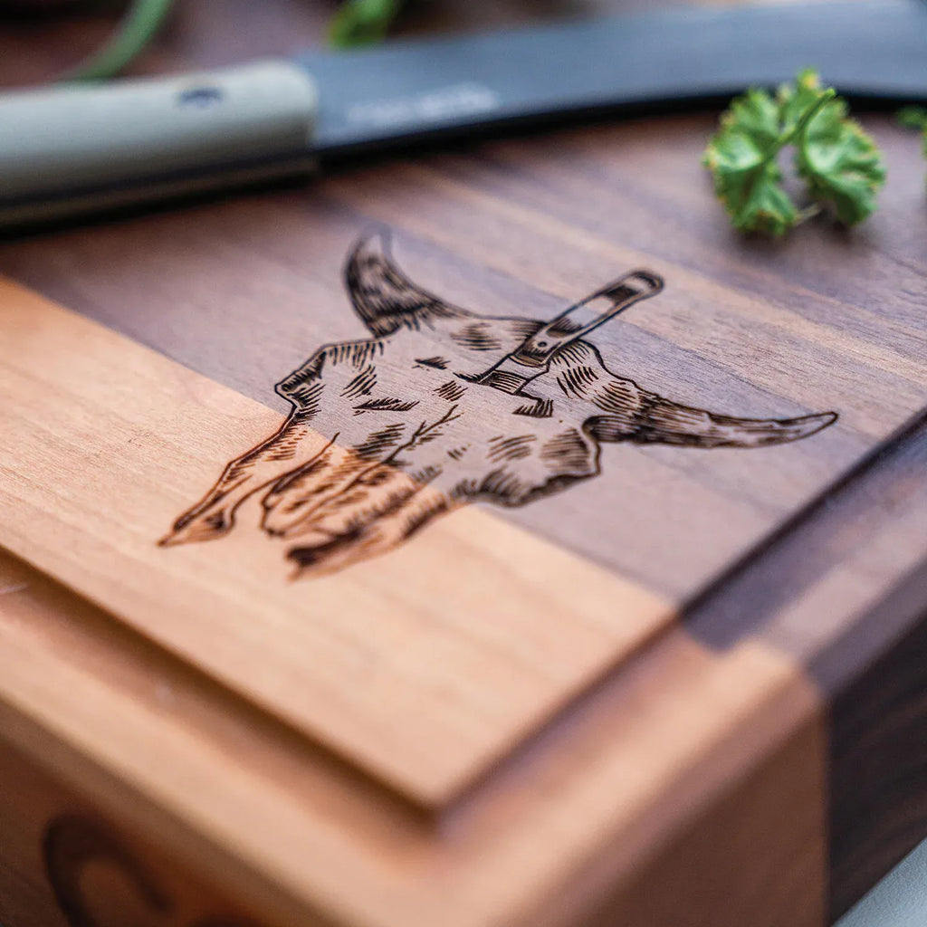 Wooden Cutting Board in a Dark Wood Finish