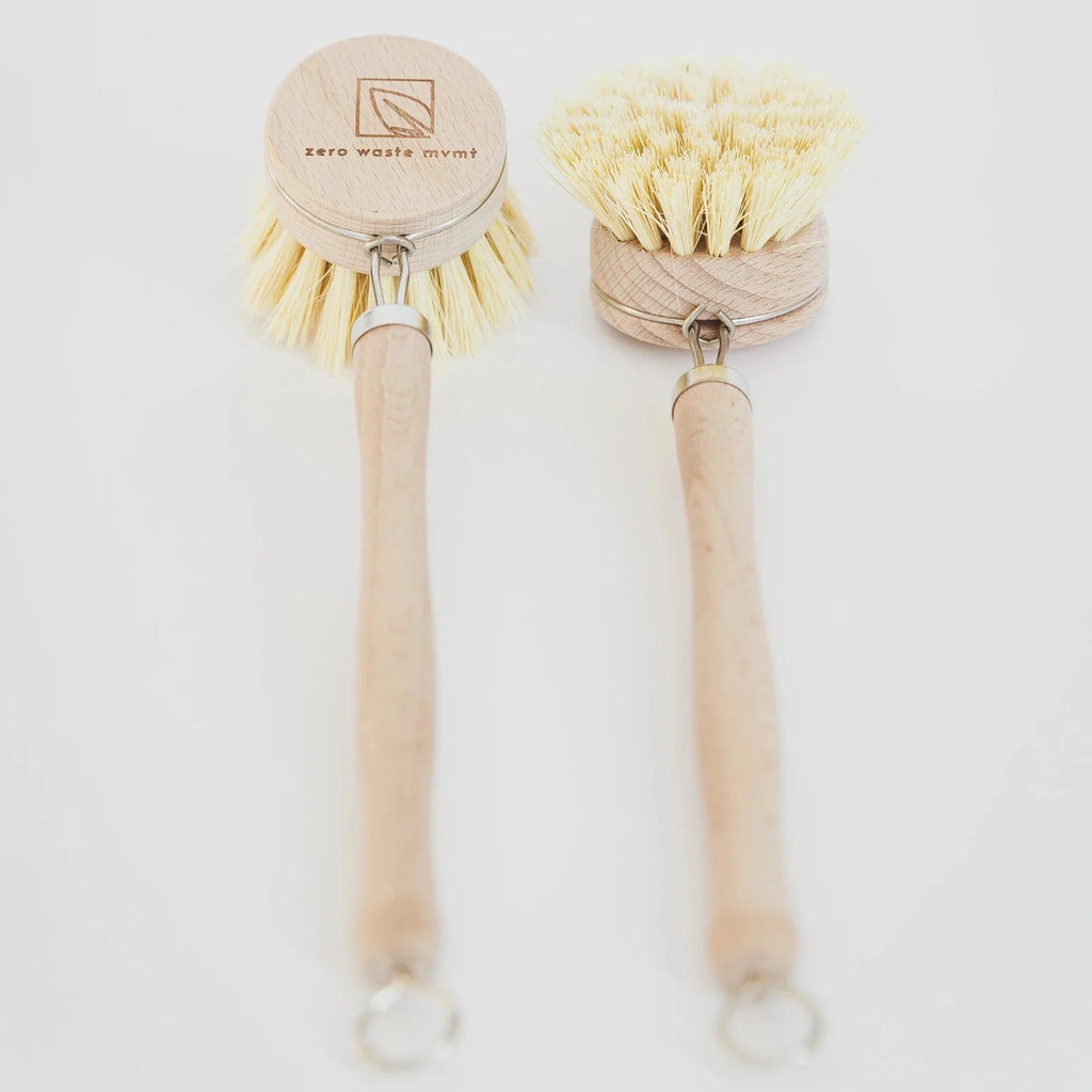 Wooden Dish Brush and Replacement Head