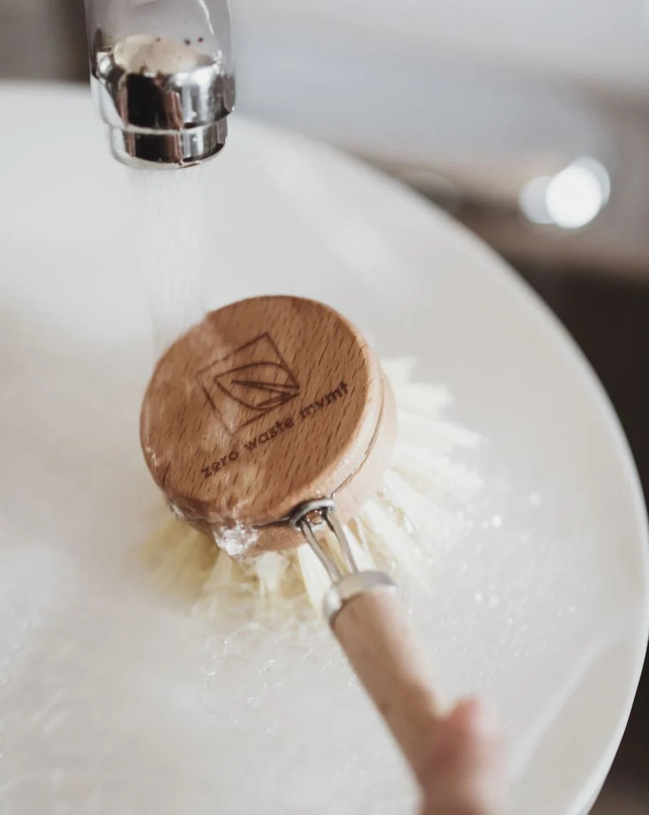 Wooden Dish Brush and Replacement Head