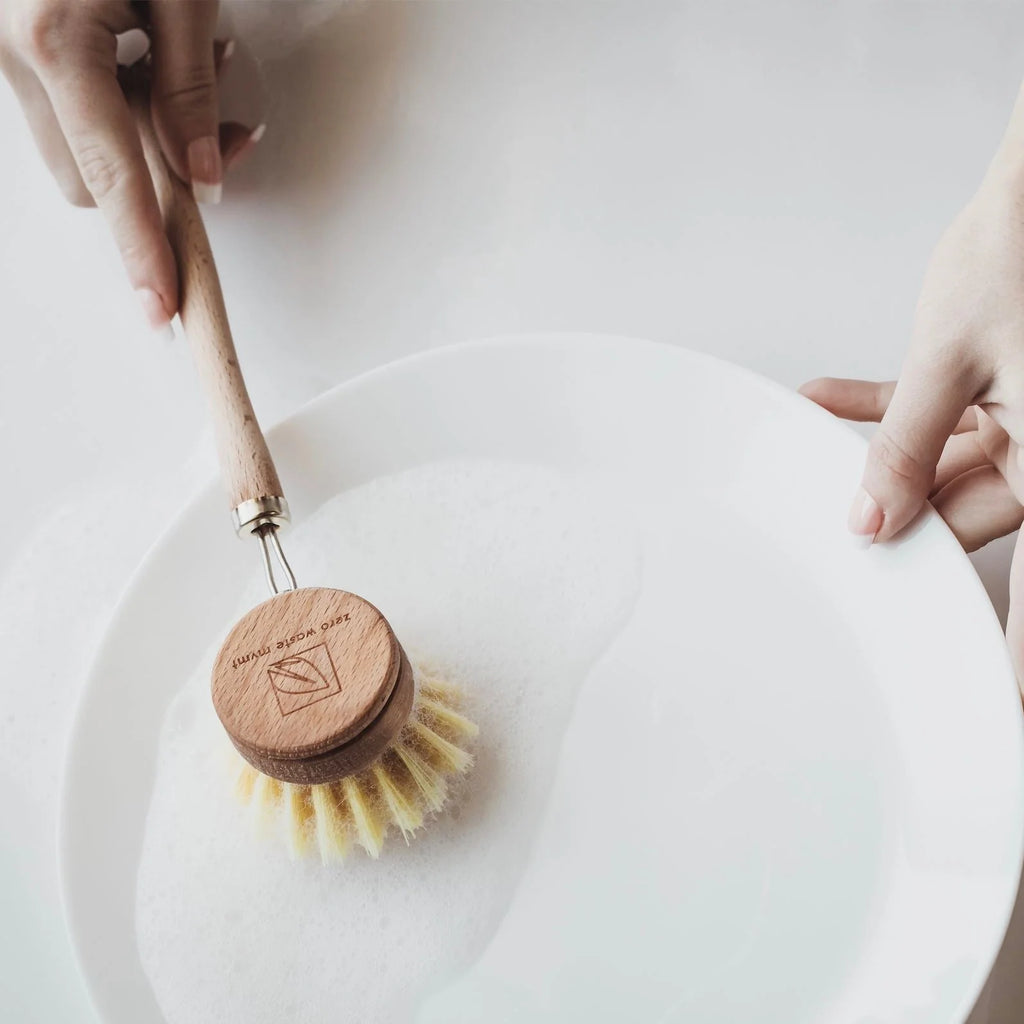 Wooden Dish Brush and Replacement Head