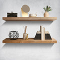 Wooden Floating Shelves for Wall Display, Solid Maple Hardwood, Custom Widths, Depths and Finished or Unfinished